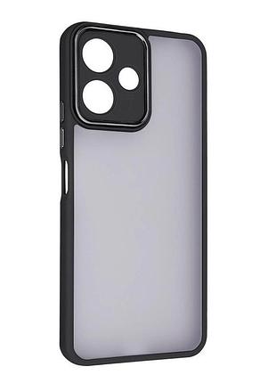 Чехол fiji lens для realme c53 (rmx3760) бампер матовый с защитой блока камер black