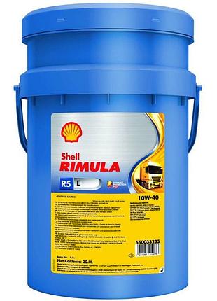 Моторное масло shell rimula r5e 10w-40, 20 л