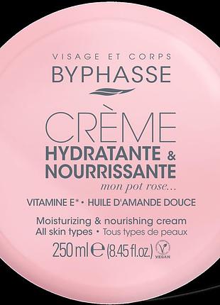 Byphasse moisturizing and nourishing cream крем для обличчя та тіла 250 мл
