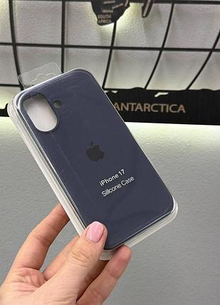 Чохол-накладка з мікрофіброю для айфон 17,чохол silicone case з мікрофіброю для iphone 17 (колір: синій)