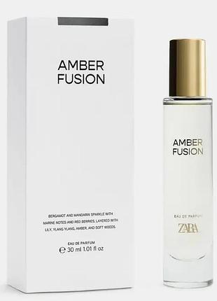 Парфумована вода для жінок zara amber fusion 30 мл (індивідуальне упакування)