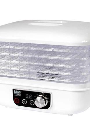 Сушилка для овощей и фруктов 250 вт, с регулируемыми лотками bass polska bh 10602