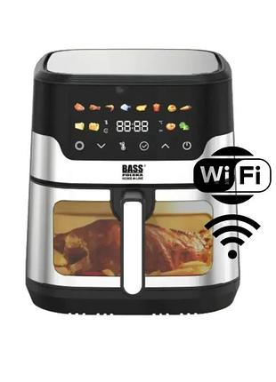 Аэрофритюрница мультипеч bass polska 1700 вт bh 10885 с wi-fi на 9 литров