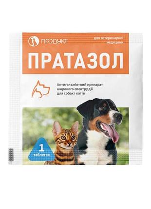 Пероральний антигельмінтний препарат широкого спектру дії пратазол для котів (1 таблетка)