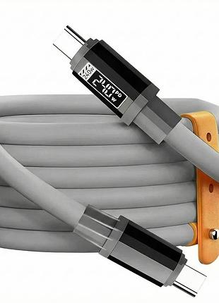 Кабель usb type-c на type-c 240 вт (pd 3.1) — надшвидке заряджання для ноутбуків і смартфонів сірий