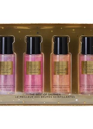 Подарочный набор парфюмированных спреев с шиммером victoria’s secret the best of shimmer mist set