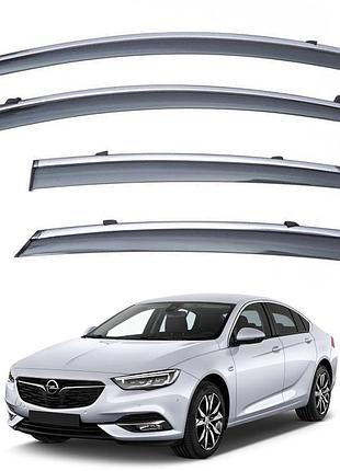 Дефлекторы окон (ветровики) opel insignia/ buick regal sedan 2017+хром полоса (tan)