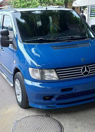 Нижня накладка на бампер brabos style (під фарбування) для mercedes vito w638 1996-2003 рр
