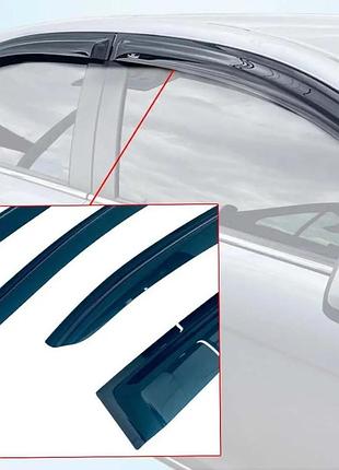 Дефлекторы окон (ветровики) nissan qashqai iii 2021+ (hic) (на скотче)