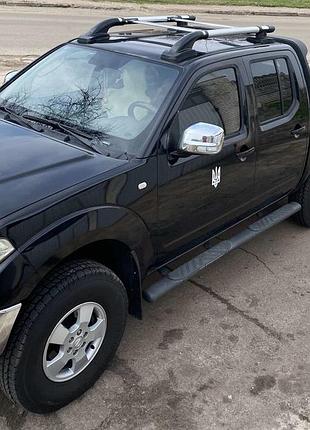 Рейлінги з перемичками (2 шт, хром) для nissan navara 2006-2015 рр