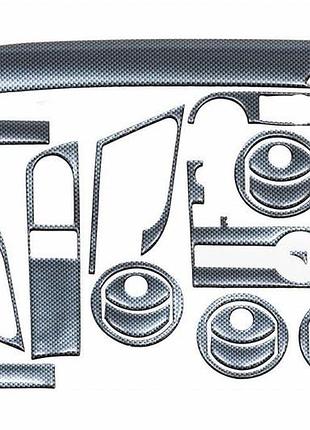 Накладки на панель (великий комплект) чорний рояль для chevrolet aveo t250 2005-2011 рр