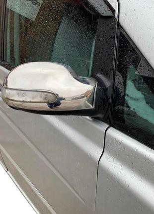 Накладки на зеркала нержавейка (2004-2010, viano, 2 шт) для mercedes vito w639