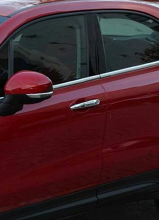 Молдинг скла (4 шт., нерж.) для fiat 500x 2014-2024 рр
