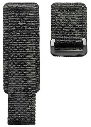 Ремінець для годинника hemsut hs131 military nylon velcro camo black 22 mm