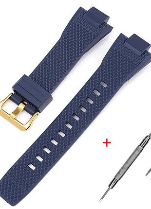 Ремінець для casio g-shock gst-b400 dark blue gd