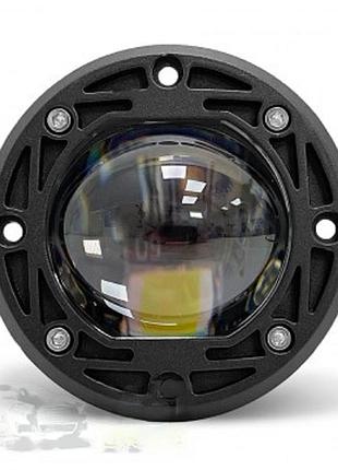 Фара-led-bi круг s-28 15w 75*50мм 10-80v w/y 4 395