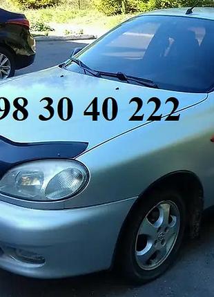 Дефлектор капота daewoo lanos, chevrolet lanos (кругом решітки)