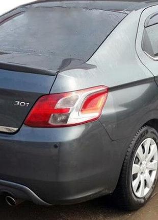 Накладка на задний бампер (2012-2017, грунтованная под покраску) для peugeot 301 2012- гг