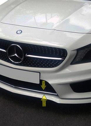 Накладка на решетку бампера (нержавейка) для mercedes cla c117 2013-2019 гг
