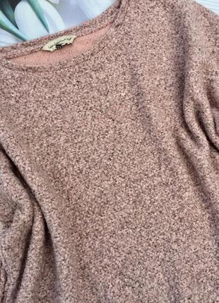 Тёплая кофточка,свитер с воланами оверсайз  f&f большого размера4 фото