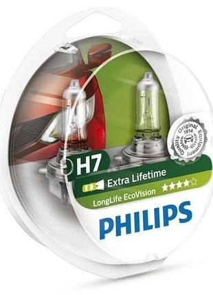 Автолампа h7 longlife ecovision 12v 55w px26d (кт 2шт)