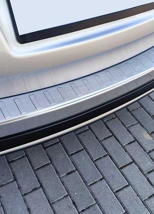 Накладка на задний бампер carmos (sw) нержавейка для toyota auris 2012-2018 гг