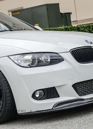 Передний лип csl-style dpt (для m-sport 2006-2010, черный глянец) для bmw 3 серия e92/e93 2006–2013 гг