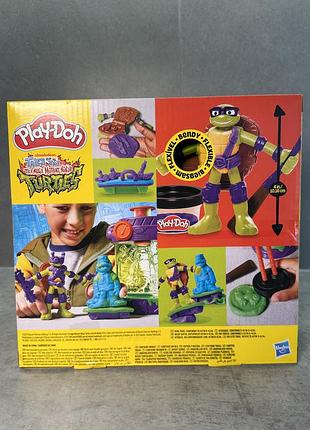 Набір для творчості hasbro з масою для ліплення play-doh черепашки-ніндзя: мутаційна станція