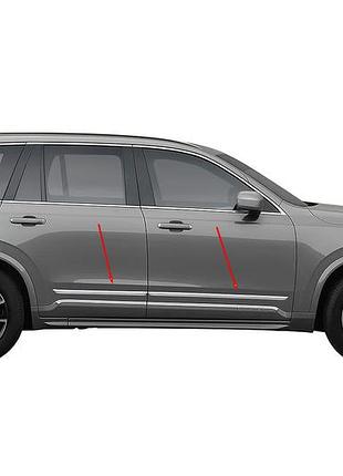 Молдинги на двери нержавеющая сталь (4 шт) для volvo xc90 2015- гг