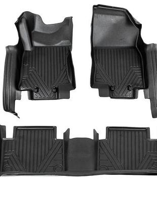 Резиновые коврики niken luxury 3d (для x-trail, комплект 3 шт.) для nissan x-trail t32/rogue 2014-2021 гг