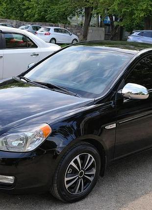 Накладки на зеркала (2 шт., пластик) carmos для hyundai accent 2006-2010 гг