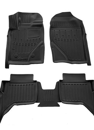 Резиновые коврики stingray 3d (5 шт) для volkswagen amarok 2022- гг
