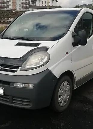 Дефлектор капота opel vivaro 2001-2014, довга, з заходом на фари