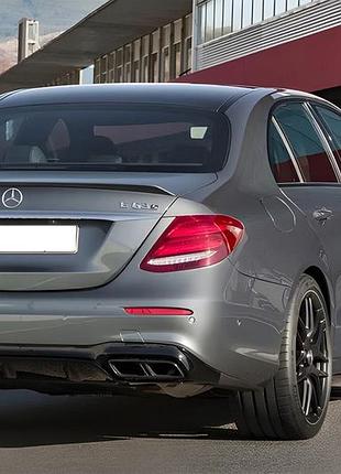 Задний диффузор с насадками e63-design black (для amg/amg-line 2016-2020) для mercedes e-сlass w213