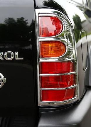 Накладки на задние фонари (пластик) для nissan patrol y61 1997-2011 гг