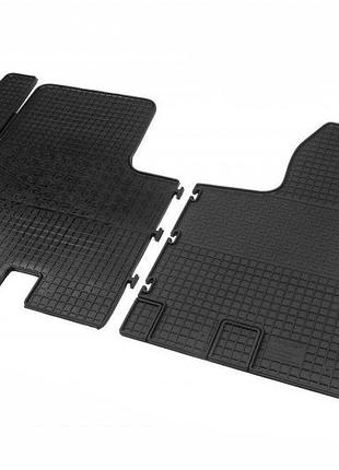 Резиновые коврики (2 шт, интерпласт) для nissan primastar 2002-2014 гг