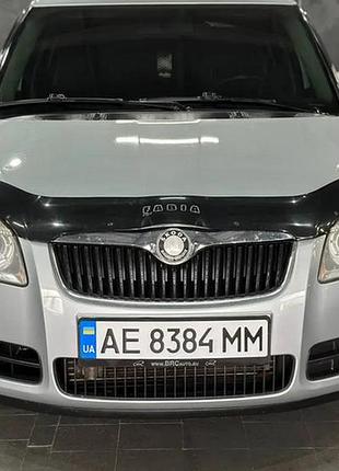 Дефлектор капота skoda fabia (5j) 2007-2011