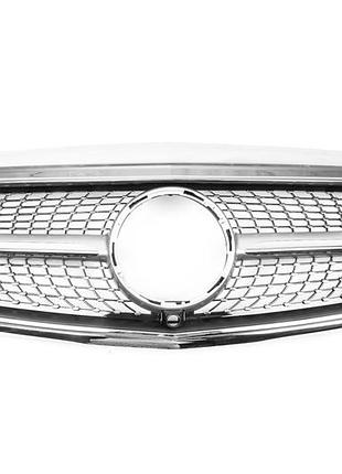 Передня решітка diamond (для classic і exclusive, 2016-2019) з місцем під камеру для mercedes e-сlass w213 рр