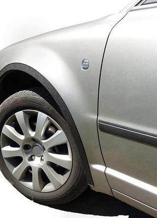 Накладки на арки (4 шт, чорні) abs - пластик для skoda superb 2001-2009 рр