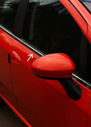 Окантовка стекол нержавеющая сталь (6 шт) для nissan micra k12 2003-2010 гг
