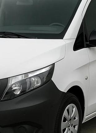 Черные накладки на зеркала (нержавейка) для mercedes vito/v-class w447 2014- гг