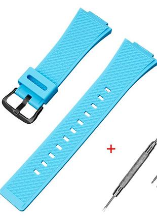Ремінець для casio g-shock ga-100/110 light blue bk
