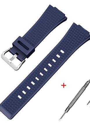 Ремінець для casio g-shock ga-100/110 dark blue si