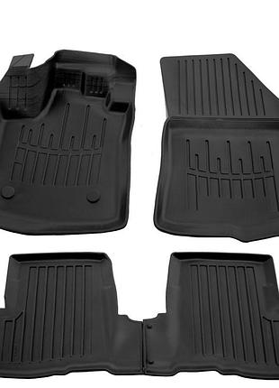Резиновые коврики stingray 3d (4 шт) для renault lodgy 2013-2022 гг