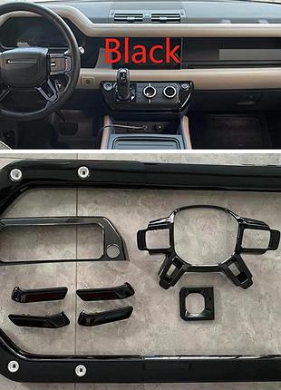 Чорні накладки в салон для land rover defender 2019- рр