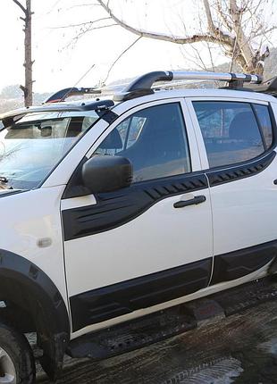 Верхние молдинги дверей (4 шт, abs) для mitsubishi l200 2006-2015 гг