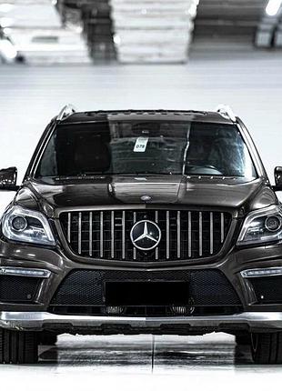Передня решітка gt panamericana (для gl high) для mercedes gl/gls сlass x166 2012-2019 рр