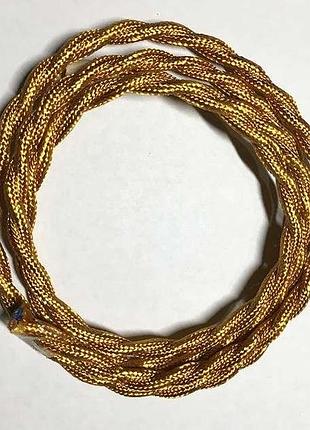 Amp кабель текстильный витой 2x0.75 gold