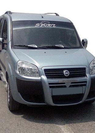 Губа на передний бампер (грунтованная под покраску) для fiat doblo i 2005-2010 гг