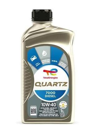 Моторное масло total quartz 7000 diesel 10w-40, 1 л total 10w40q7000d1l